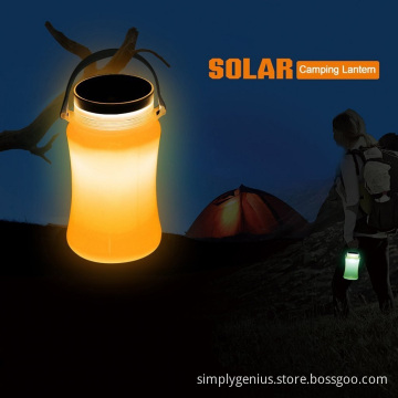 Ce Rohs IP67 rechargeable solar led torch for camping fishing trekking backpacking